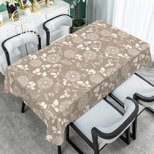 [factory direct] new elegant printing table coffee table cloth rectangular tablecloth PVC waterproof plastic tablecloth