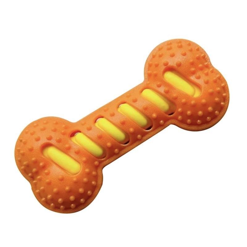 Hueso de voz de doble color (naranja, 19 * 9cm, 130g)