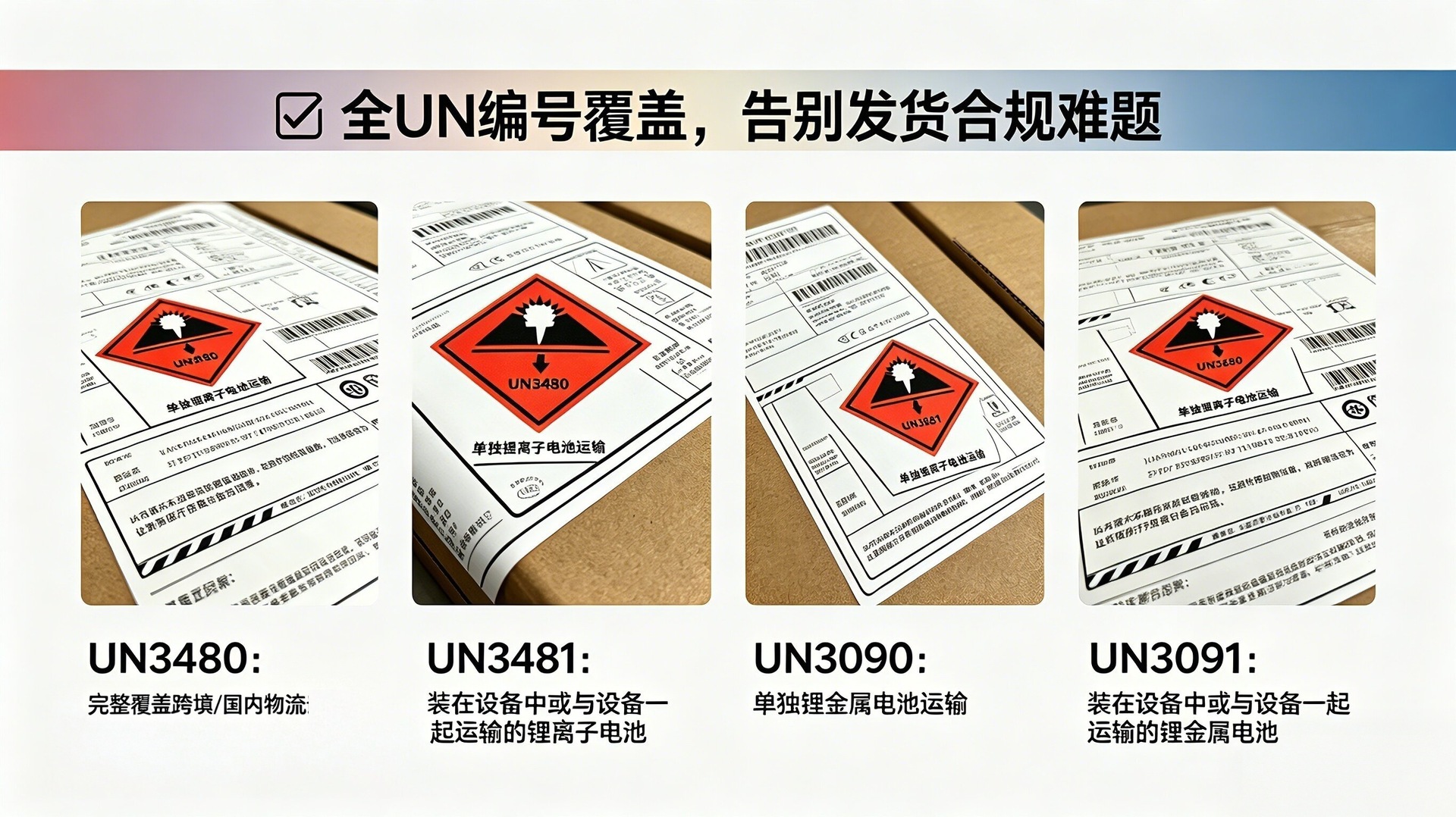 批发锂电池防火标签航空货运9类危险品警示标跨境不干胶标签定制