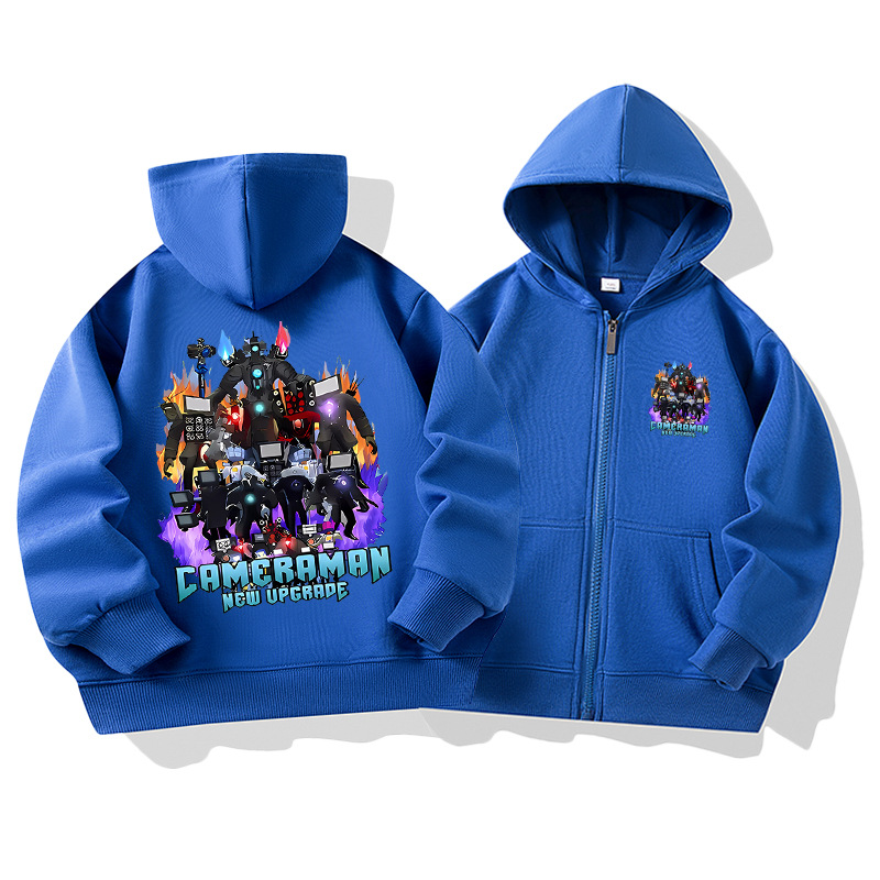 Export Trade Titan Sound Man Clothes Toilet Man Monitor Man Sweatshirt TV Man Zipper Children's Game Coat Children's Wear 