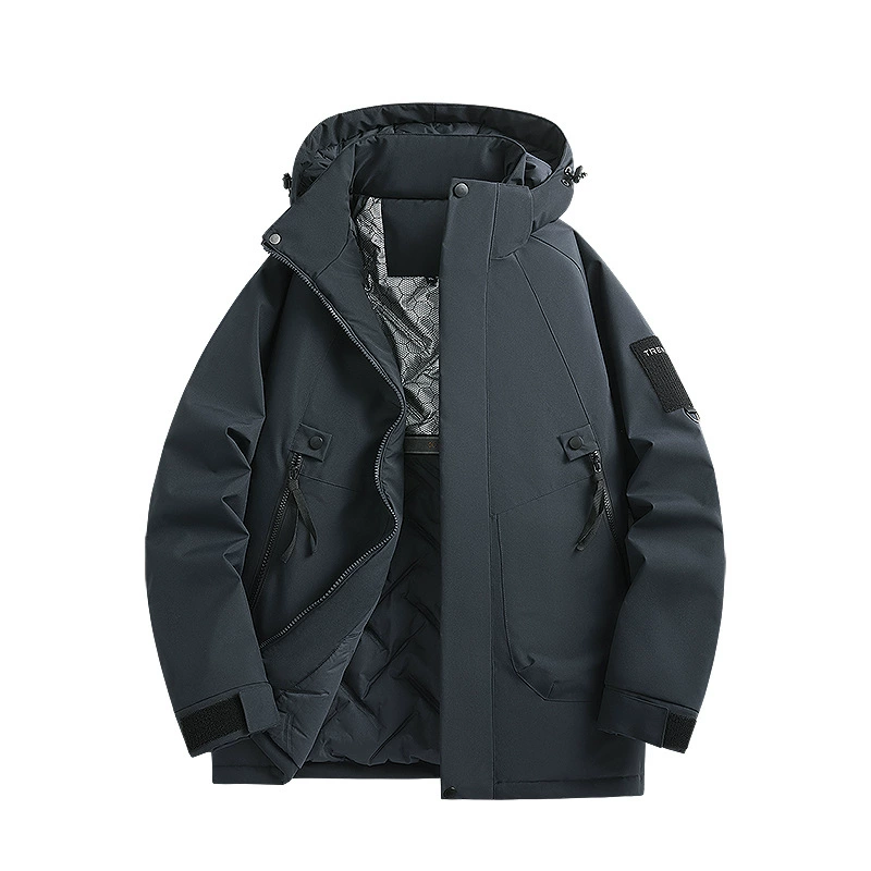 Теплый демисезонный пуховик, больших размеров, американский стиль, oversize