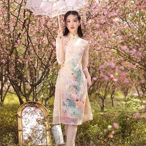 Chinese Dresses Qipao for women  qipao women chiffon Mr D improved cheongsam young Chinese wind suzhou qipao dress wholesale