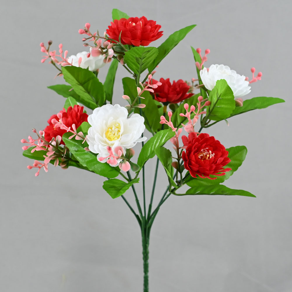 Simulación de 7 cabezas equinácea nueva primavera decoración pastoral plástico loto de nieve seda flor arreglo floral fábrica al por mayor