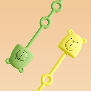 Popular silicone bear anti-drop chain food grade silicone baby teether nipple chain anti-lost multifunctional anti-drop chain