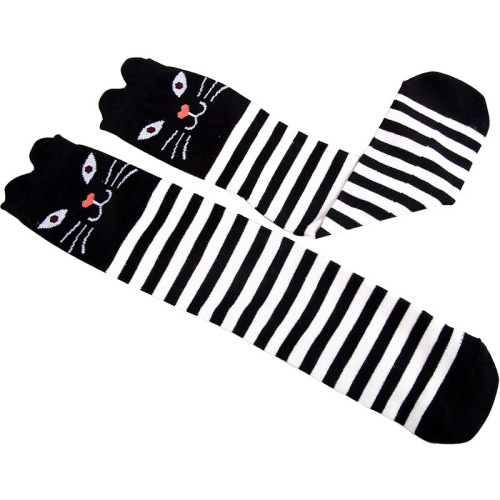 3 pairs Girls princess stage performance socks Children's tube socks Girl high stockings over the knee spring and autumn cartoon stockings