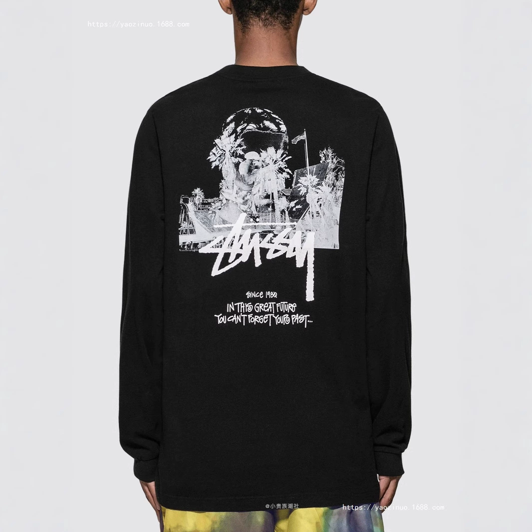 STUSSY MMW БОЛЬШАЯ ПЕЧАТЬ LONG SLEEVE TEE длинно рукавная футболка 1017 ALYX 9SM совместные мужские и женские топы