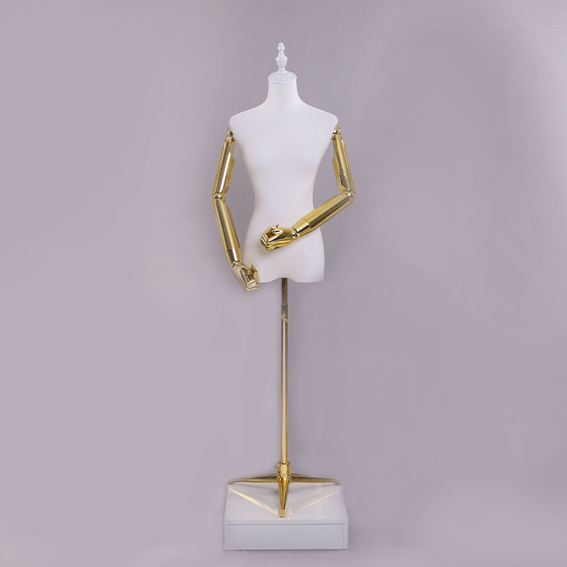 Modelo de tienda de ropa estante leche seda hembra medio cuerpo maniquí mesa modelo de cabeza pantalla estante ventana vestido de novia modelo accesorios femenino image 20