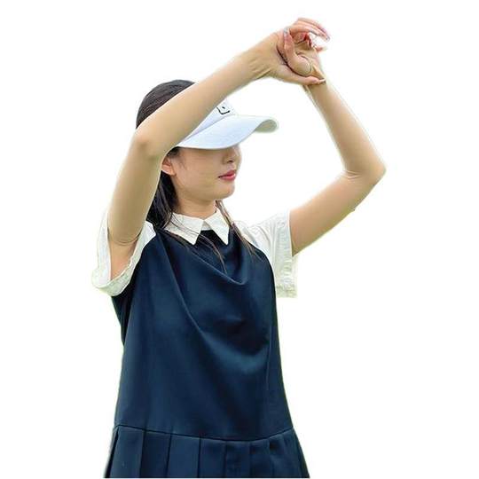 Sunscreen Sleeve Skin Color Invisible Ice Sleeve Ice Silk Cool Sense Military Training Artifact Summer UV Protection Unisex Meat Color