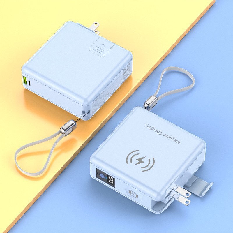 国境を越えた PSE 認証 15000mah 台湾米国標準 110V パワーバンク急速充電 6 イン 1 磁気モバイル電源|undefined