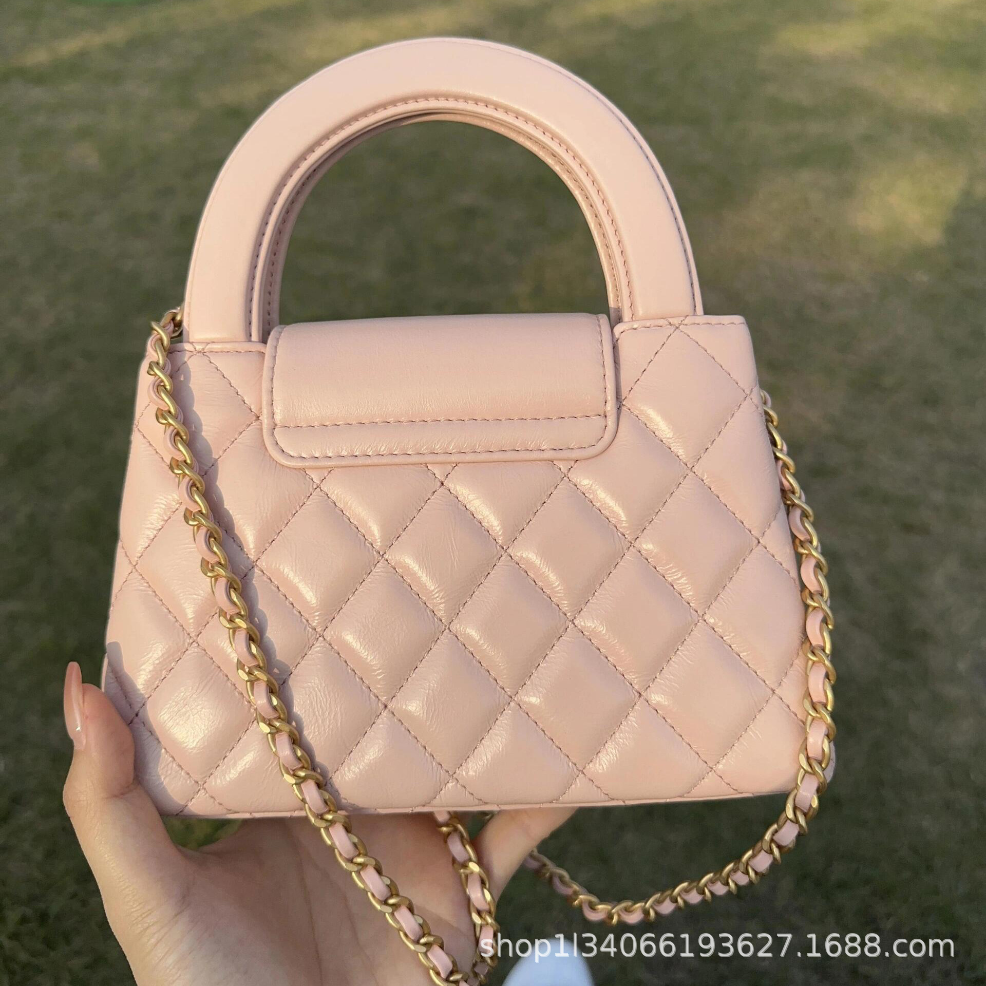 2025新型女性バッグ小香風23kケリーバッグ菱格チェーンバッグ小廃バッグ斜めにバッグを持っている女性バッグ