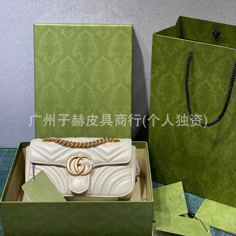 高版原工場の皮馬蒙包ミニシングル肩斜めチェーンバッグトランペット愛包真皮酒神鞍女包|undefined
