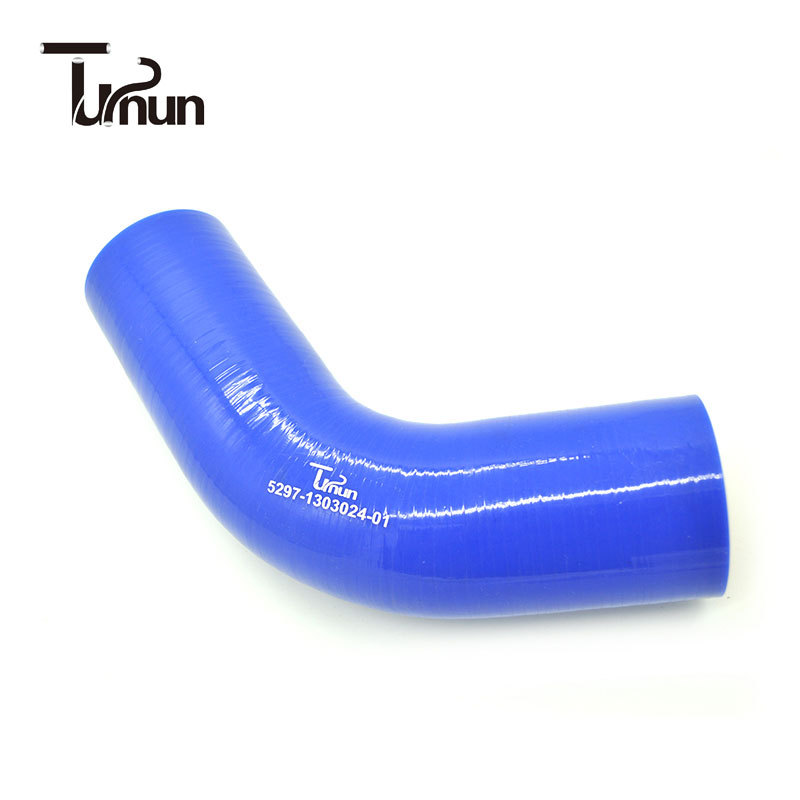 生产汽车发动机涡轮增压器硅胶管90度弯曲氟内衬硅胶管
