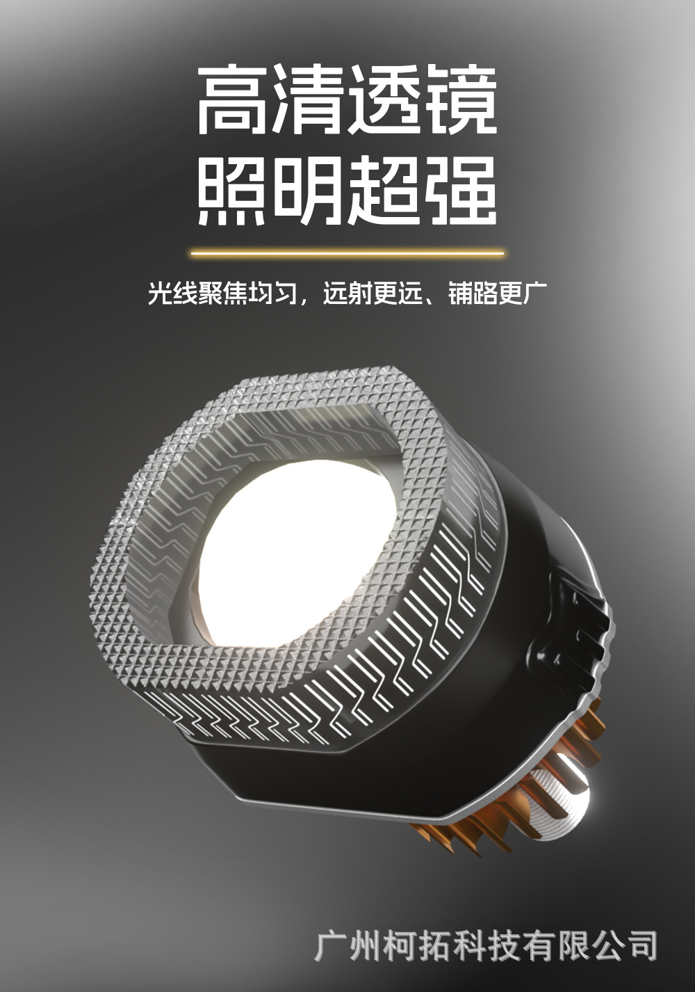 New cross-border model 3inch motorcycle headlight with fan, demon eye front light, angel eye, and colorful aperture