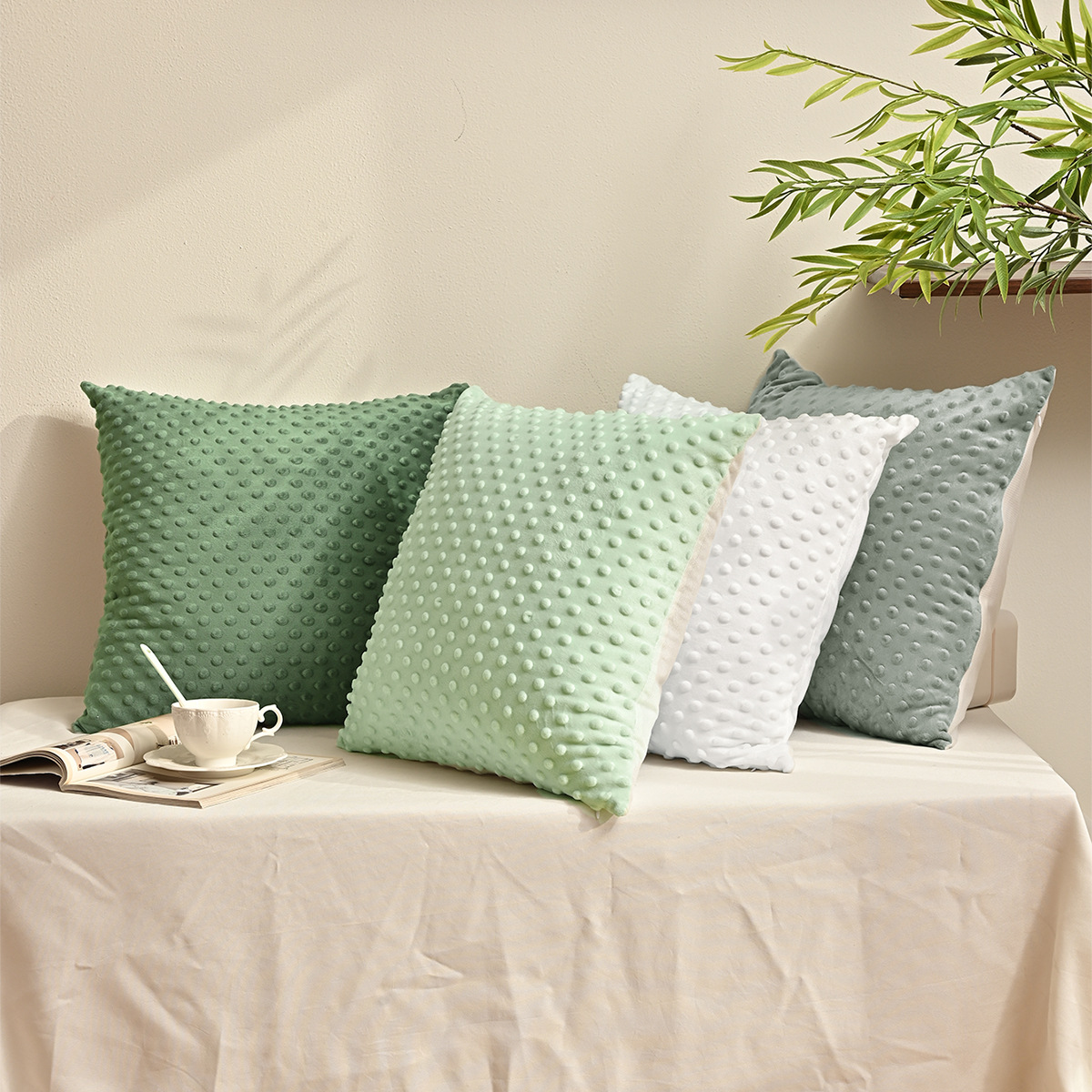 Amazon de color sólido pillowcase Jacquard pillowcase universal pillowcase pillowcase TEMU spot