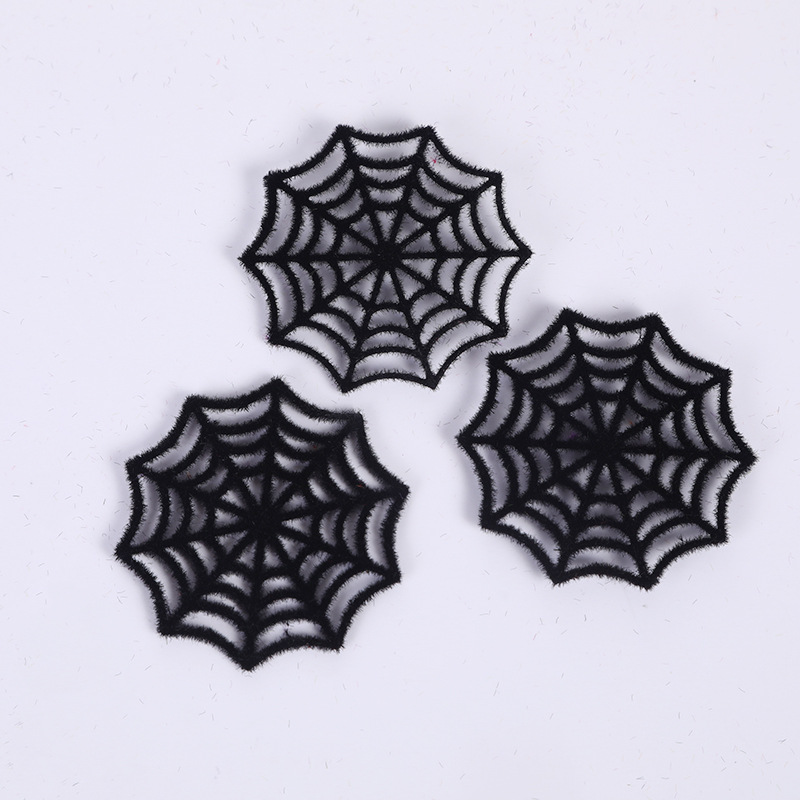 Nuevos accesorios de Halloween tela de araña de pelo largo terror DIY simulación con tela de pelo pequeña tela de araña