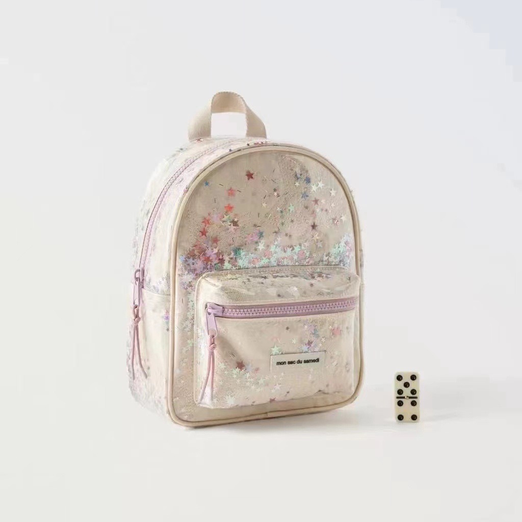 Z nuevas lentejuelas infantiles Jelly mochila transparente para niñas mochila impermeable mini mochila jardín de infantes
