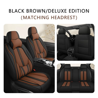 Four Seasons Pad, Enclosed Breathable and Wear-Resistant Universal - black-brown-memory-foam-solid-waist-comfort-version-five-seats