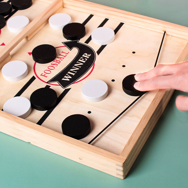 Juego de Ajedrez de madera interacción padre-niño ajedrez juguete de los niños jugando ajedrez toque ajedrez hockey hielo juego de escritorio Batalla Colección