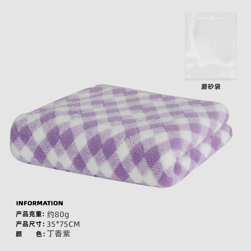 El borde de la toalla de lana de coral en forma de diamante cubierto no absorbente de algodón de alta densidad Toalla de cara entrega al por mayor