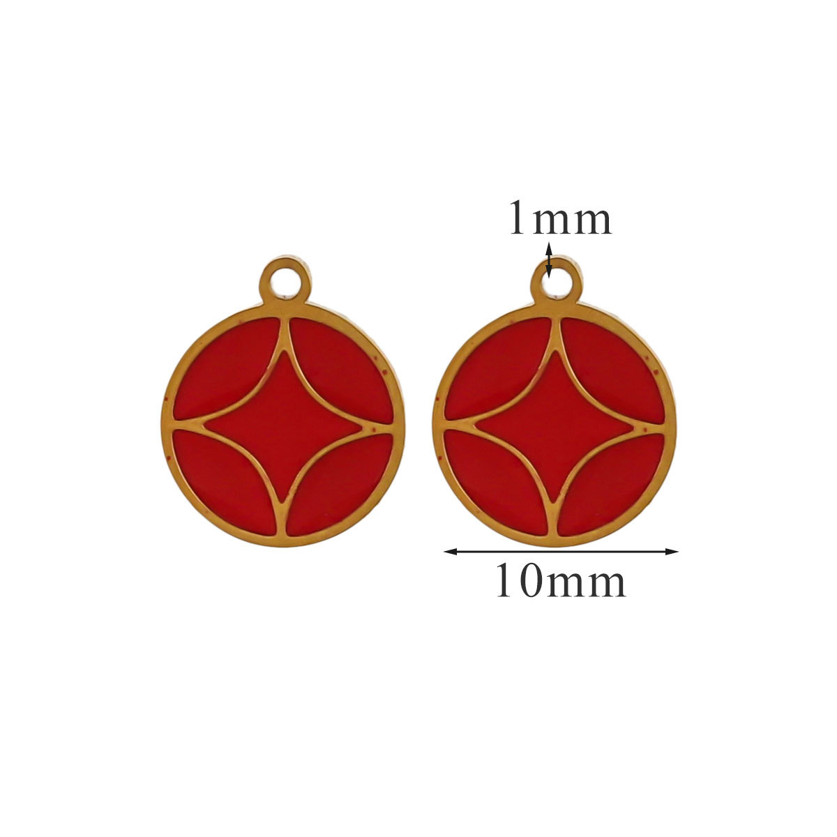 Acero inoxidable decoración de Año Nuevo colgante colgante colgante joyería DIY accesorios felicitaciones aretes collares ricos