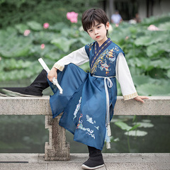 Boys' Hanfu 2024 Spring and Autumn New Chinese Style Stylish Advanced Wuxia Children's Ancient Costume Guoxue Performance Wear Wholesale
