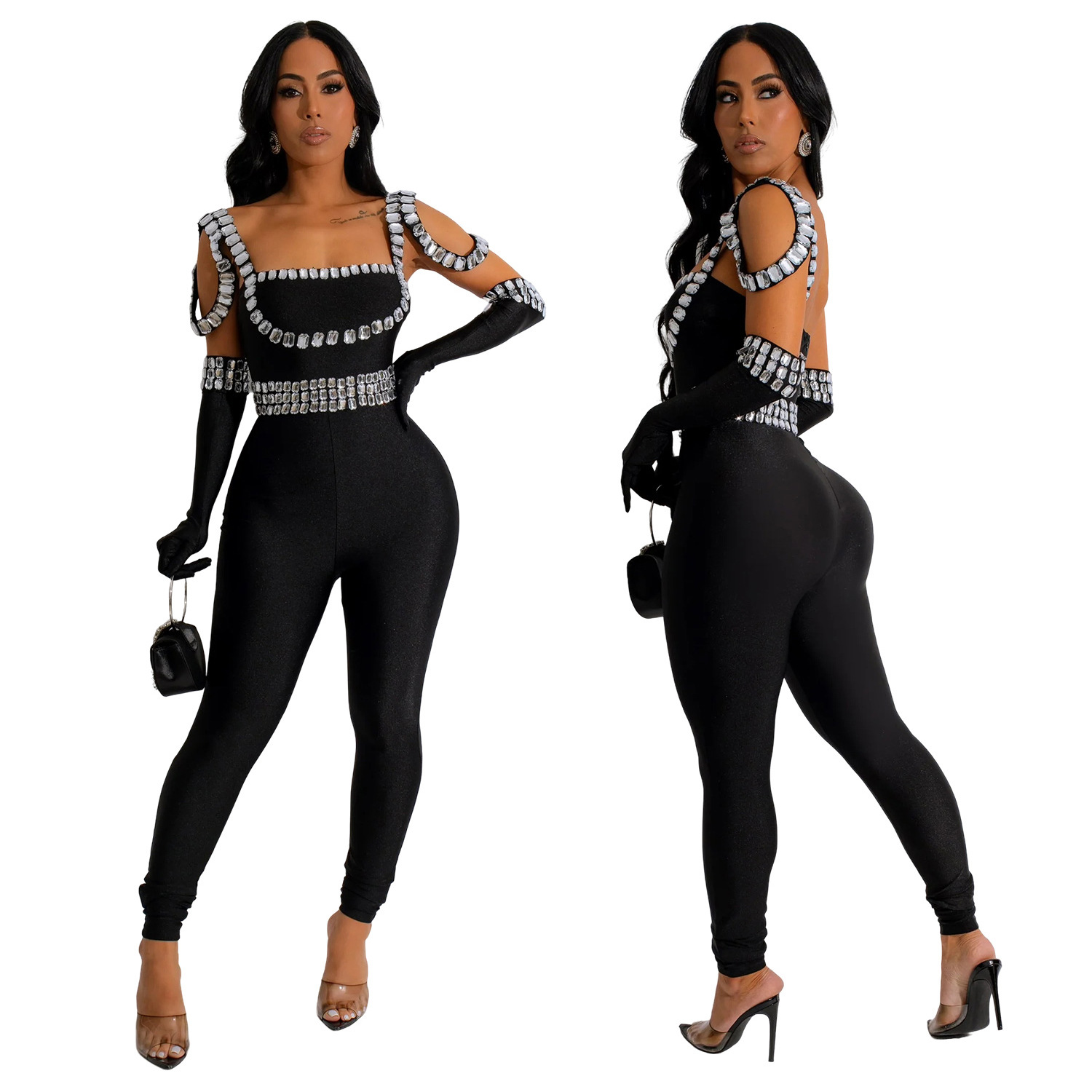C7001 Aliexpress transfronterizo Amazon estación independiente de moda europea y americana ropa de mujer nueva línea de perforación caliente pantalones largos