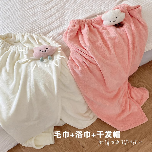 Cotton quick dry cartoon bath towel for home use
