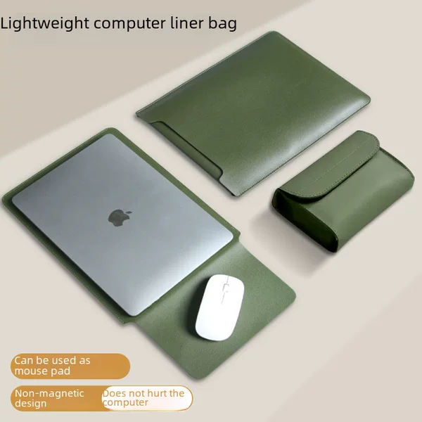 [Thick Pu Leather] Suitable for Apple Xiaomi Huawei Laptop Sleeve 13/14/15/16/Inch Computer Bag