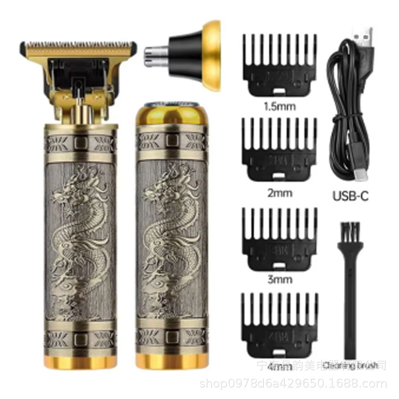 Multifuncional 3 - en - 1 afeitador de cabeza de aceite cortador de pelo para hombres afeitador de cabeza calva artefacto nariz pellizco eléctrico