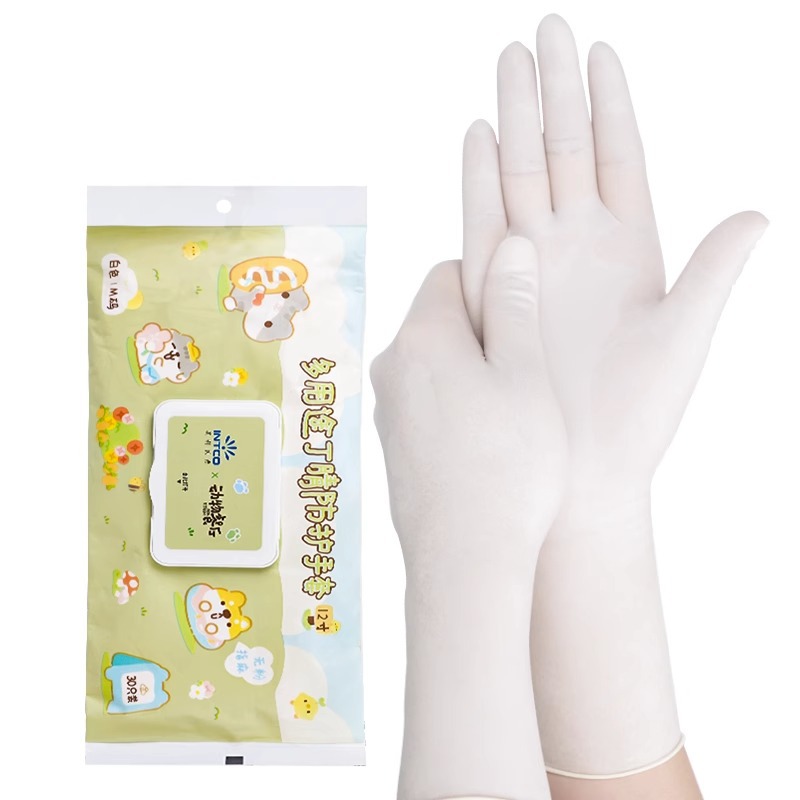 En stock INCO guantes de nitrilo desechables al por mayor alargado animal restaurante alimentos grado catering limpieza del hogar protección