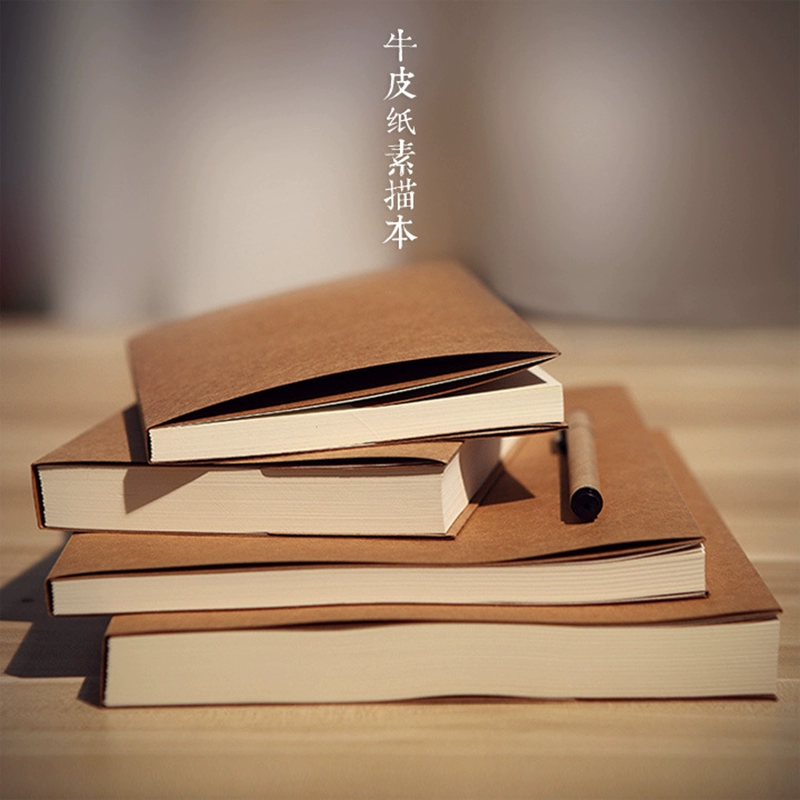 Retro leather book for students, increased thickness, graffiti, hand painting