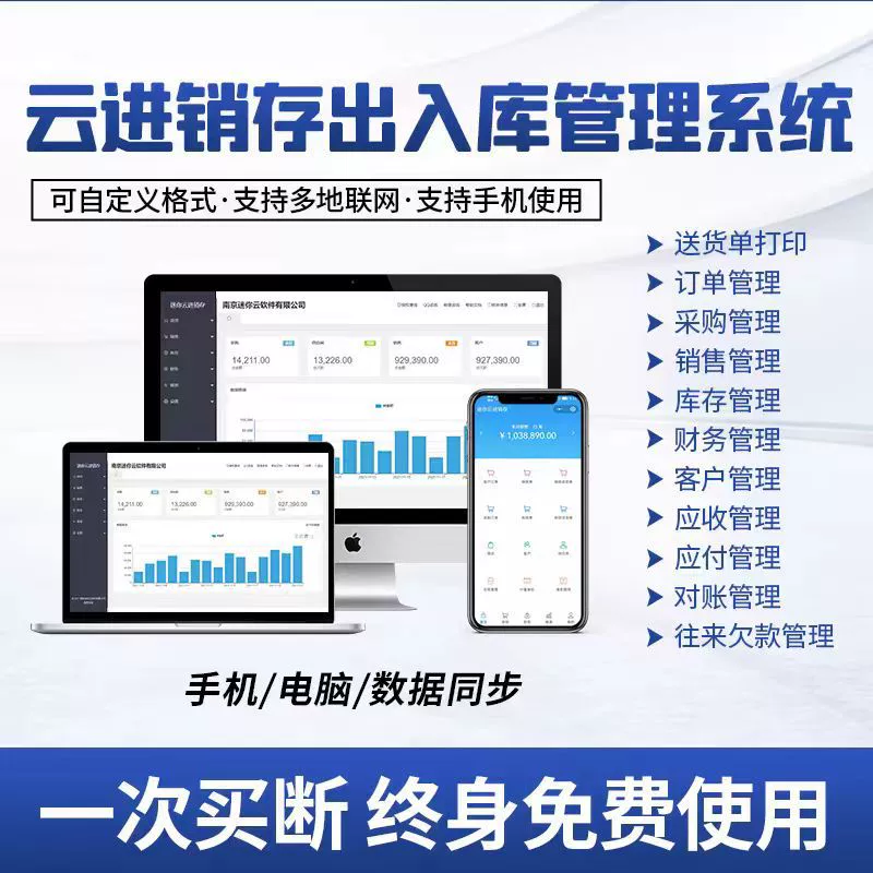 Облачное программное обеспечение ERP для управления закупками, продажами и запасами, система управления складскими запасами, для компьютеров и мобильных телефонов, интеллектуальное решение для всех отраслей