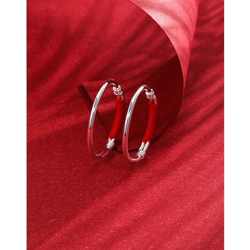 Pulsera de plata del bebé 999 plata esterlina brillante plata pura pulsera de plata para niños macho y hembra bebé Luna Llena joyería de plata año de edad regalo