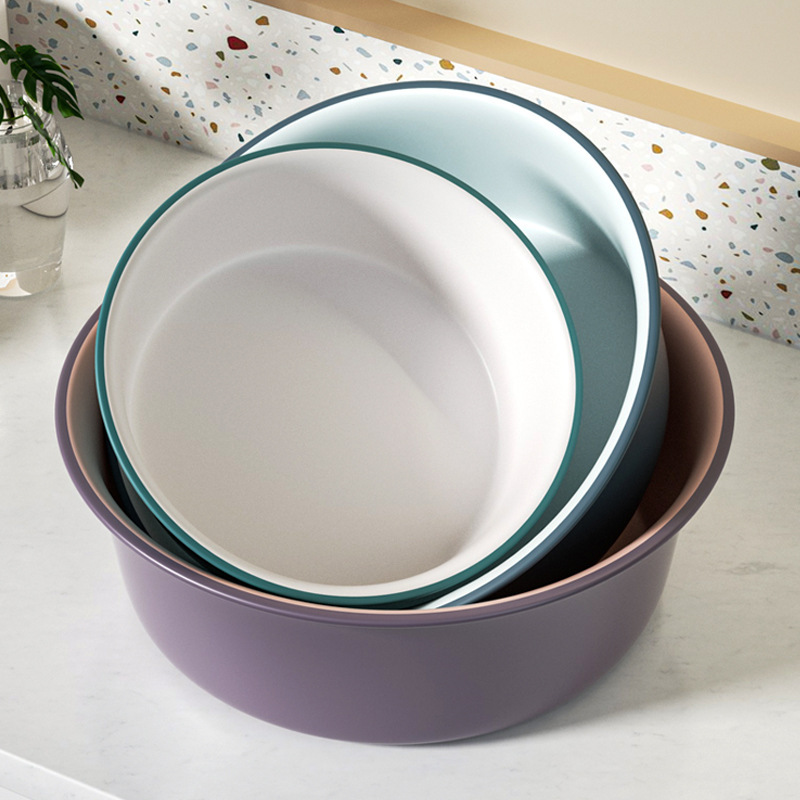Designed Washbasin, Contrasting Color Double Color Large Basin, Baby Student Footbath, Simple and High-End Washbasin