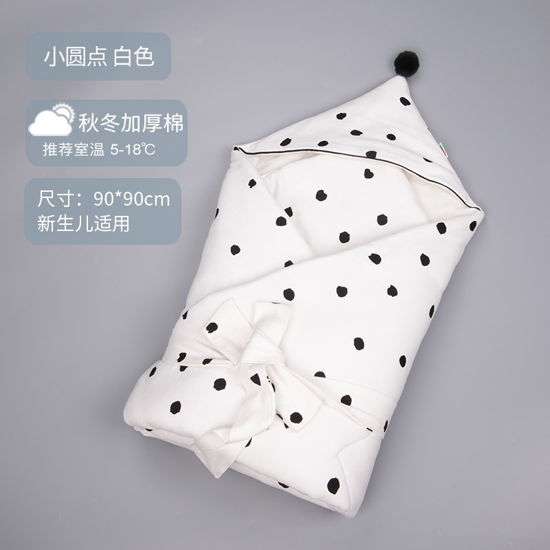 Wave point black [autumn and winter thickened cotton]]