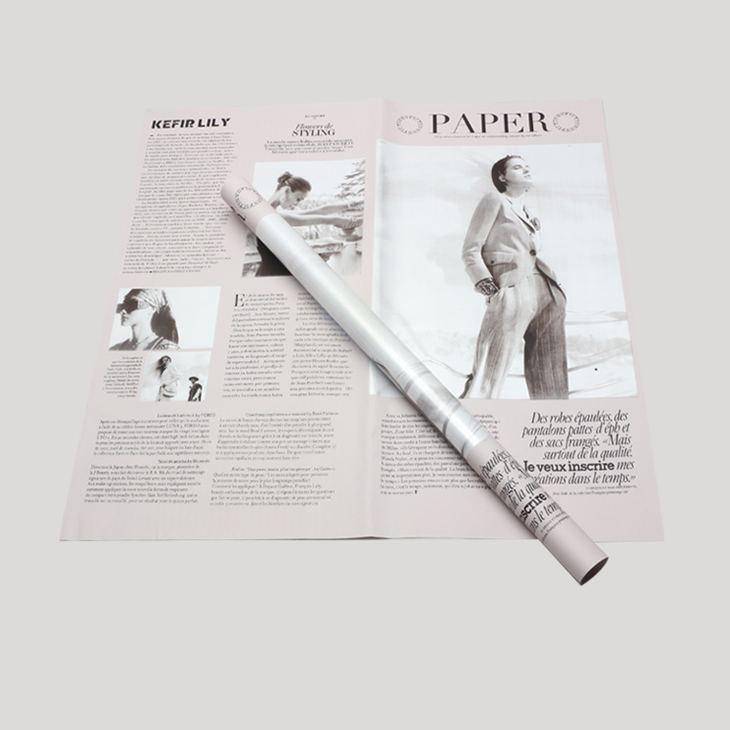 Bright New Fashion Weekly Series Papel de embalaje de flores Periódico en inglés Plástico opp Floristería impermeable Materiales florales