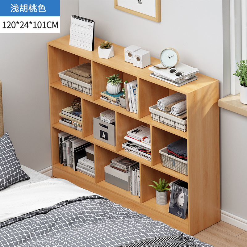 Simple estantería piso simple sala de estar rack de almacenamiento hogar estante de almacenamiento de juguete para niños estudiante a cuadros estantería corta
