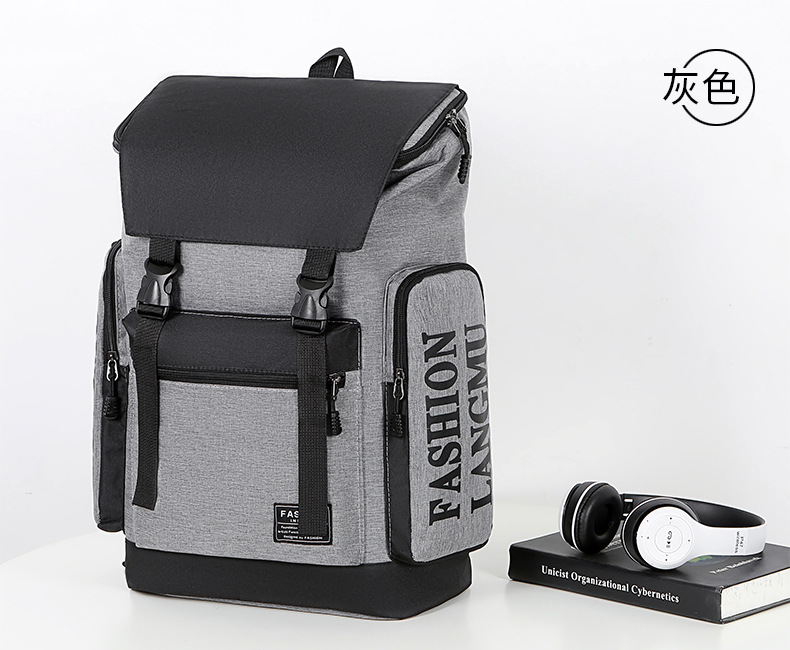 Wholesale of new fashionable, simple and large-capacity shoulder bags, business commuting and casual backpacks, nylon fabric computer backpacks undefined