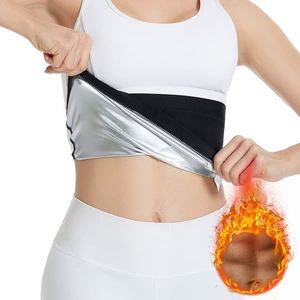 PU+Milk Silk Yoga Set for Women Exercise Running Sweat Suit Slimming Waist Belt Sauna Belly Band