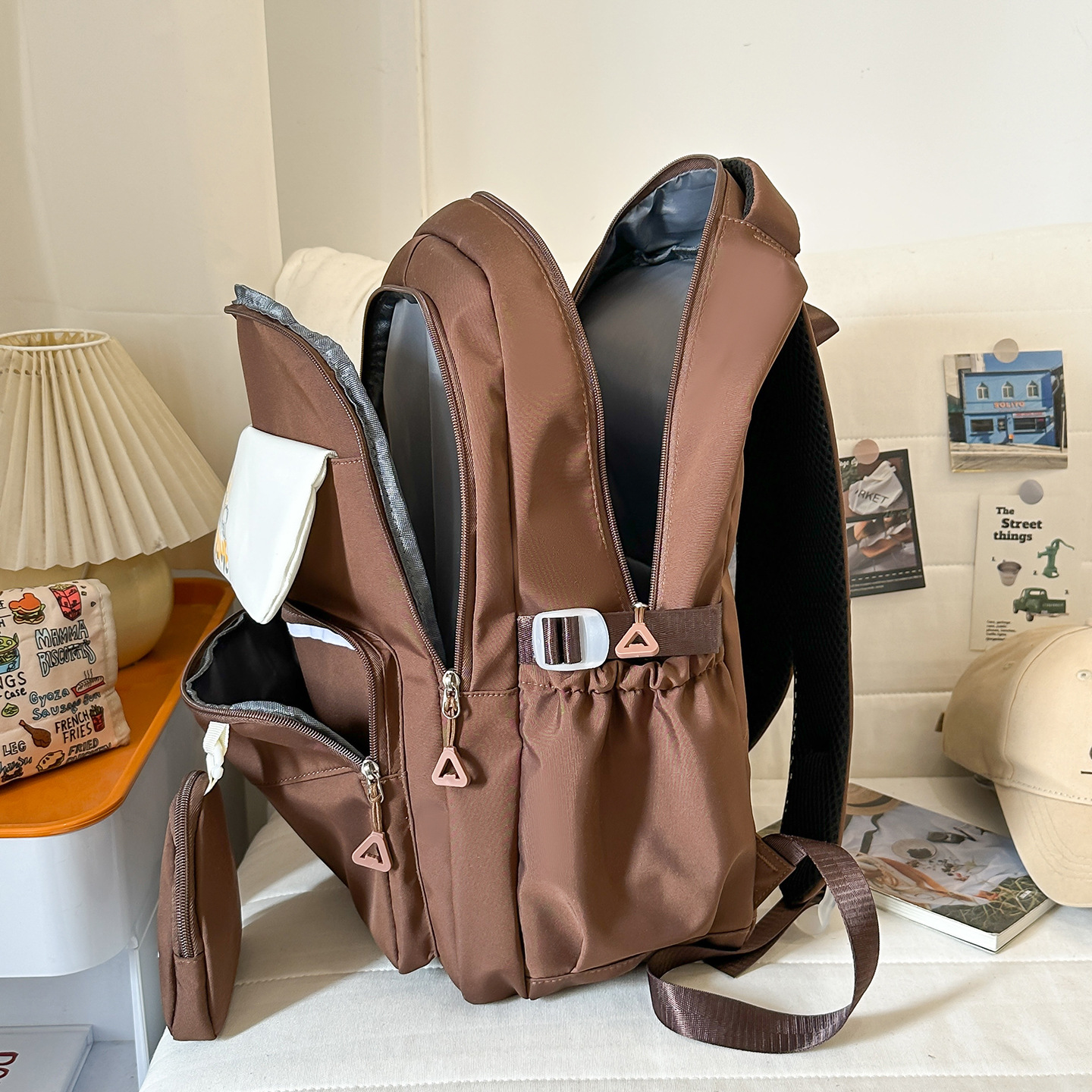 Mochila escolar del campus de estudiantes, chicas, mochila de gran capacidad de moda simple japonesa, mochila de viaje casual universal