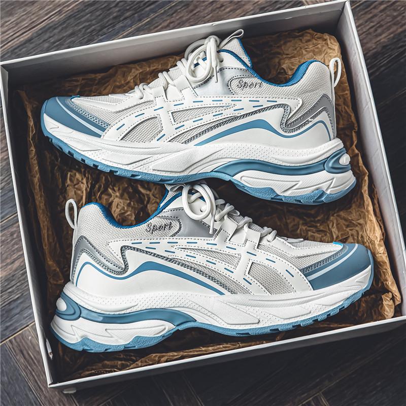 Zapatos de hombre, zapatos deportivos voladores transpirables de verano, zapatos casuales de papá de estudiante de corte bajo de moda, suela gruesa, zapatos de moda hermosos