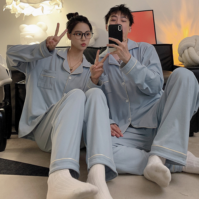 De terciopelo pareja pijamas Otoño e Invierno Nuevo engrosamiento de terciopelo fino de manga larga autocalentamiento de los hombres y las mujeres Camellia homewear