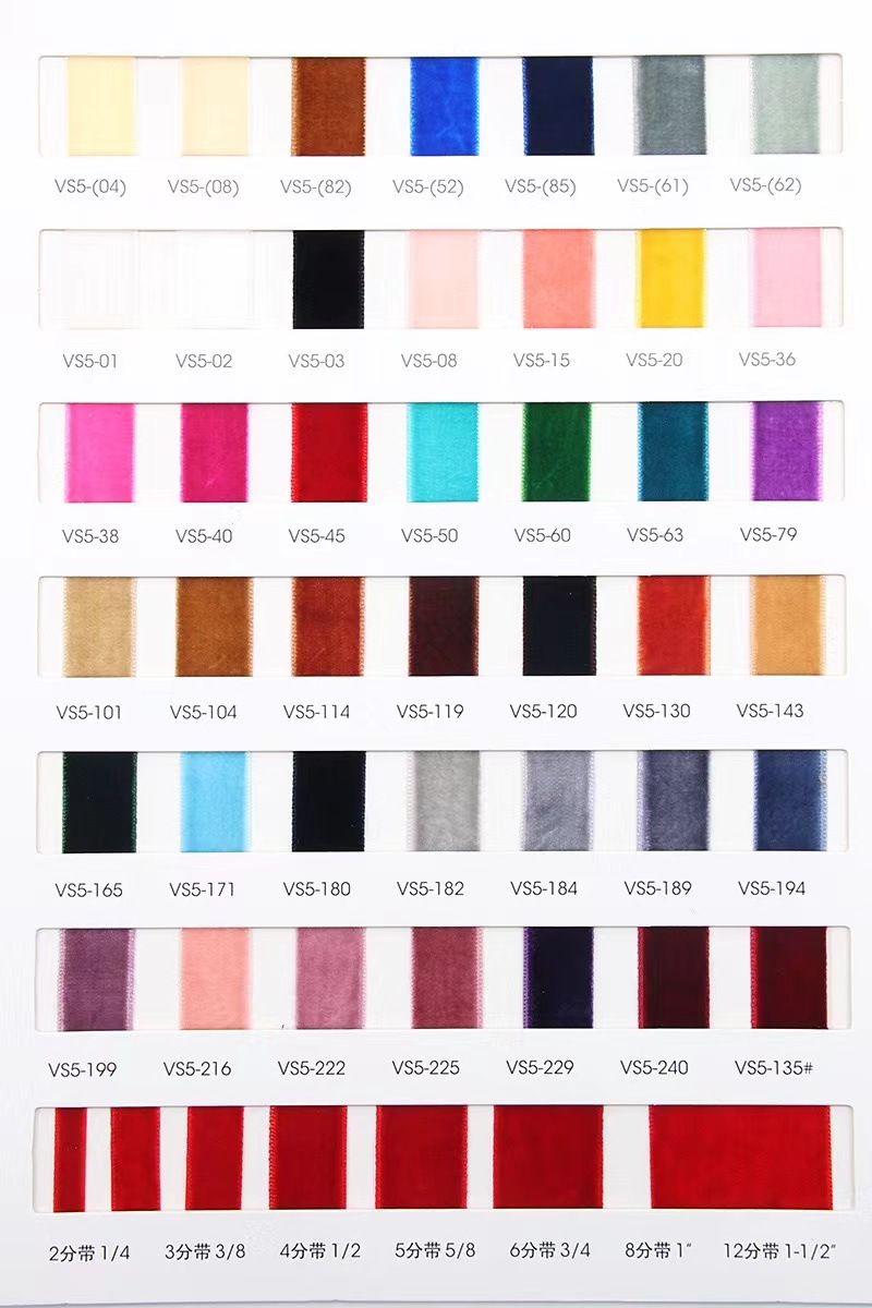 Cintas de flojo para el cabello, cinta de tejido, ropa, accesorios de ropa, cinta de terciopelo de color, accesorios de joyería DIY multi-especificaciones