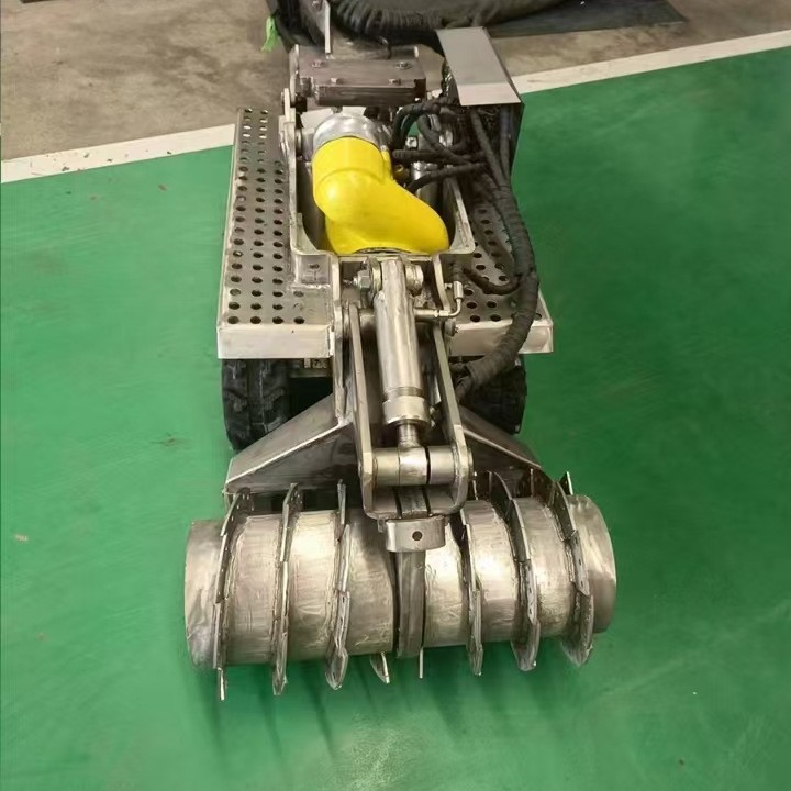 水中自走式クローラシャーシ浚渫ロボット石油タンクパイプ河川泥除去機|undefined