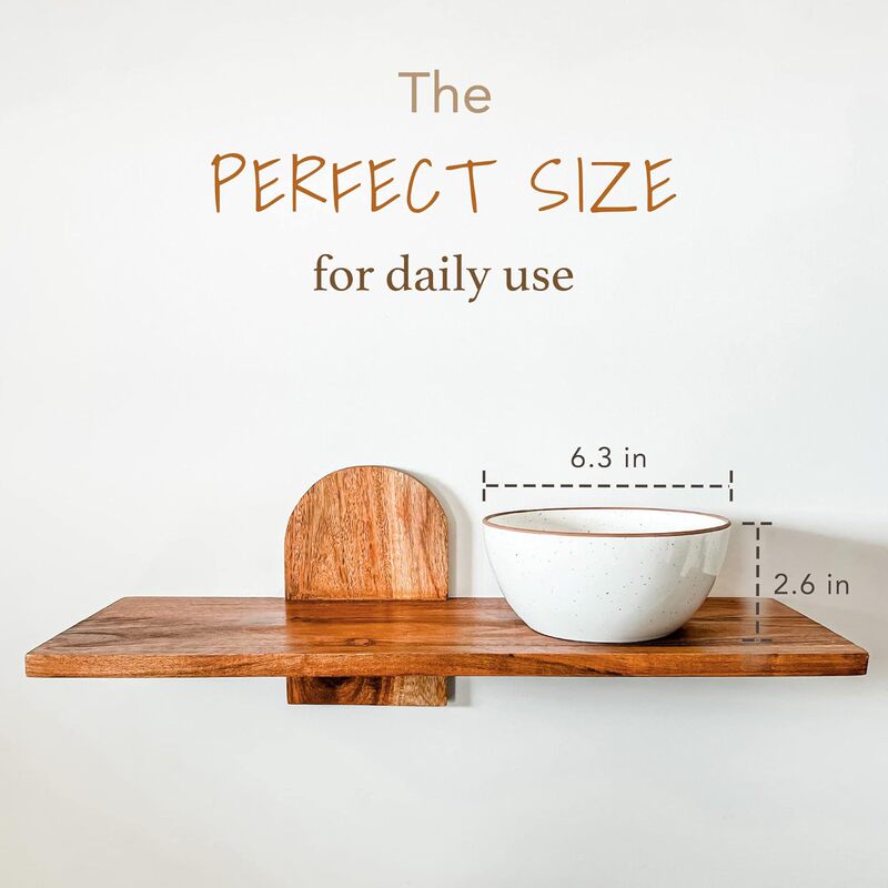 Mora 28 oz Ceramic Kitchen Bowl 4-Piece Set Household Cereal Salad Soup Noodle Bowl Breakfast Bowl Tableware