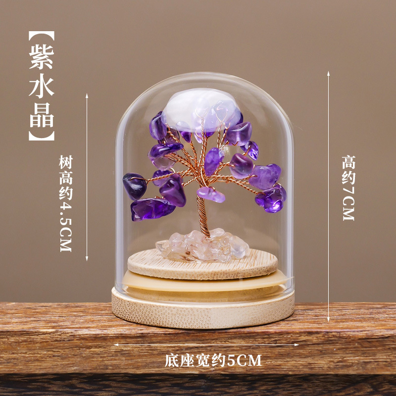 天然水晶发财树水晶树水晶摆件聚宝盆水晶摆件招财摆件水晶树摆件|undefined
