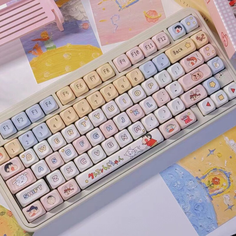 クレヨンしんちゃんキーキャップMOA高さアニメ可爱い热升华HI75 HI8 K99 F99 104 F87PBT|undefined