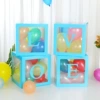 4 синих коробки, набор букв BABY