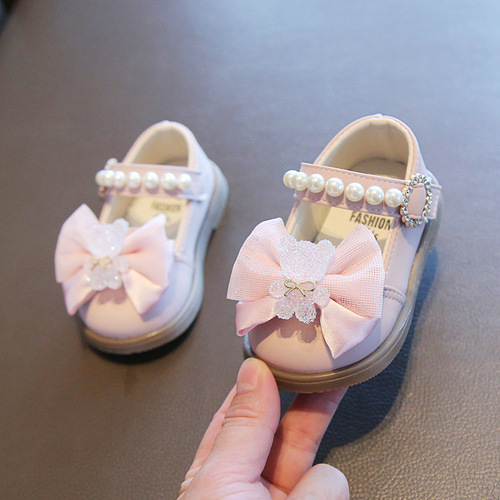 One piece drop shipping spring and autumn baby toddler shoes square mouth small leather shoes princess shoes breathable children's shoes baby shoes girls' shoes