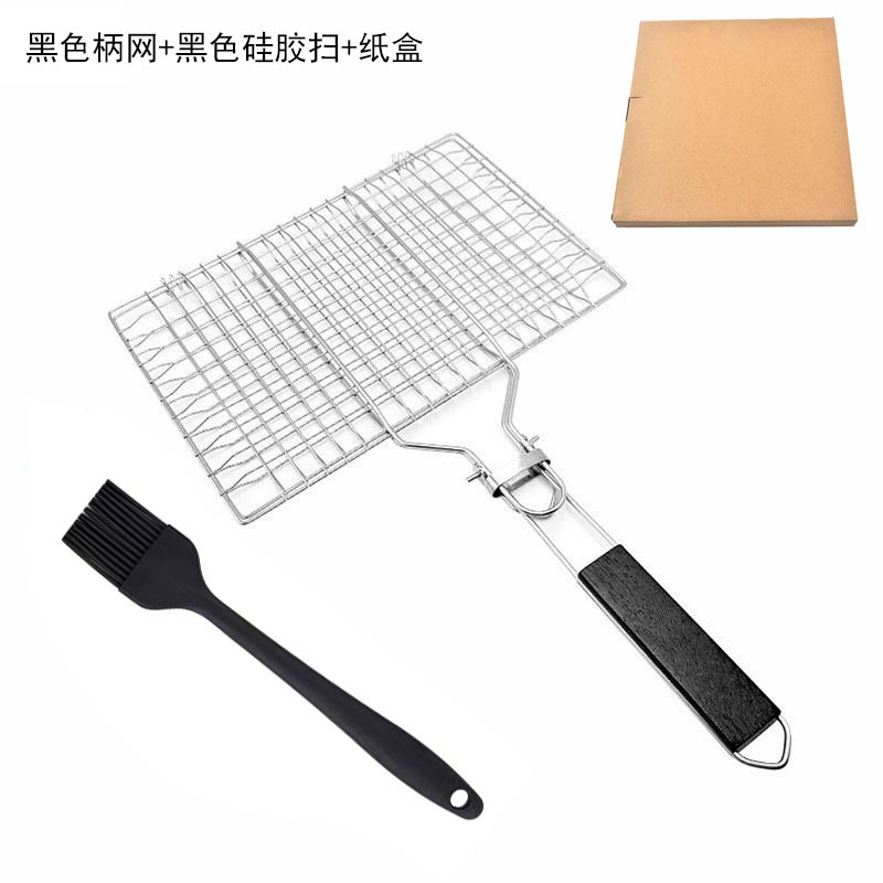 Cesta Rejilla para Pescado a la Parrilla de Acero Inoxidable Plegable Portátil Antiadherente para Barbacoa al Aire Libre image 15